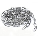 Cha�ne en acier inoxydable 304 solide et robuste avec maillons soud�s en acier pour cl�ture, promenade ...