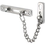 Cha�ne antivol de porte en acier inoxydable, boucle de porte � cha�ne (acier inoxydable 304 argent bross�) ...