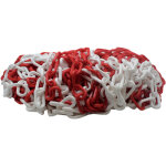 Chaine de balisage rouge et blanc 25 m en polypropyl�ne mw tools cbr101sbs