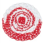 Chaine barriere en rouge et blanc