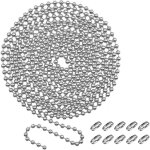 Cha�ne � billes chrom�es de 3 m / 9. 8 pi de 4. 5 mm avec 10 connecteurs, remplacement du cordon de la ...