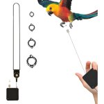 Cha�ne de cheville pour oiseau - en acier inoxydable - auto - enroulable -