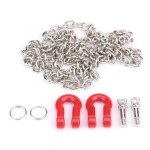 Chaîne et manilles de remorquage en alliage métallique à l'échelle 1:10 pour accessoire de camion rc ... Chaîne et manilles de remorquage en alliage métallique à l'échelle 1:10 pour accessoire de camion rc ...