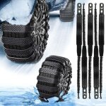 Chane neige, 5 pices chanes  neige pour voiture universelles antidrapantes d'urgence adaptes aux ...
