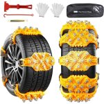 Cha�nes � neige pour auto 8pcs chaine neige universelles d'urgence r�glables pour voiture camionnette ...