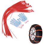 Cha�nes � neige pour voiture, 20 pcs cha�nes de pneus d?hiver r�glables universelles avec gants pour ...