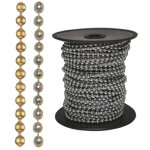 Cha�ne pallini en laiton chrom�, 3, 60 mm, 25 maillons