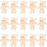 Les cha�nes porte - cl�s, ours en peluche, un ensemble de 18 pi�ces: beige clair, 11x8x2cm