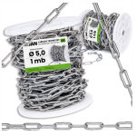 Cha�ne technique commerciale d2, diam�tre 5, 0 mm, galvanis�e r�sistante, vendue au m�tre (1 m�tre).