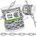 Cha�ne technique commerciale d2, diam�tre 6, 0 mm, galvanis�e r�sistante, vendue au m�tre (1 m).