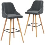 Chaises de bar lot de 2 gris foncé velours vidaxl Chaises de bar lot de 2 gris foncé velours vidaxl