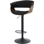 Rendez - vous dco - chaise de bar rglable et pivotante 59 / 81 cm en cuir synthtique noir - basile ...