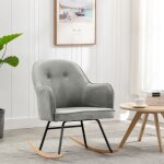 Chaise � bascule gris velours - vidaxl