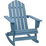 Vidaxl - chaise à bascule de jardin adirondack bois de sapin massif bleu Vidaxl - chaise à bascule de jardin adirondack bois de sapin massif bleu
