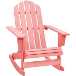 Vidaxl - chaise � bascule de jardin adirondack bois de sapin massif rose