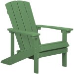 Chaise basse fauteuil de jardin effet bois vert avec accoudoirs et dossier confortable mati�res r�sitantes ...