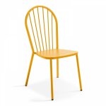 Chaise bistrot en m�tal jaune