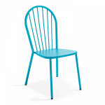 Oviala - chaise bistrot de jardin en m�tal bleu