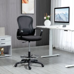 Chaise de bureau assise haute fauteuil de bureau en maille hauteur r�glable pivotant avec repose - pied ...