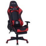 Beliani - chaise de bureau fauteuil design gamer revtement en cuir pu noir et rouge rglable en hauteur ...