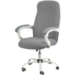 Chaise de bureau housse de bureau r�sistant � l'eau gris extensible jacquard housse de chaise d'ordinateur ...