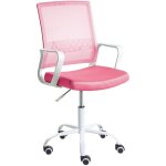 Chaise de bureau rev�tement en maille rembourr� hauteur r�glable pivotante accessoire rose ease