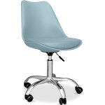 Chaise de bureau � roulettes - chaise de bureau pivotante - tulip vert pastel
