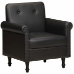 Chaise cabriolet noir cuir v�ritable vidaxl