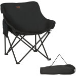 Chaise de camping pliante et l�g�re avec sac de transport et poche de rangement, id�ale pour les festivals, ...