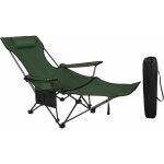 Chaise de camping pliante, chaise longue avec repose - pied et appui - t�te amovible, fauteuil de p�che ...