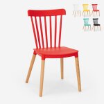 Ahd amazing home design ? chaise de bar en bois h�tre ? dossier haut incurv� ? assise large ? r�sistante ...