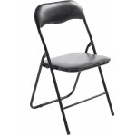 Chaise de cuisine pliable noir pied en mtal noir med10005