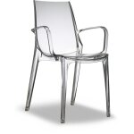 Chaise design, chaise design avec accoudoirs - vanity - deco transparent en plastique scab design
