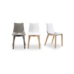 Chaise design avec pieds bois naturel - natural zebra antishock - vendu  l'unit - dco originale