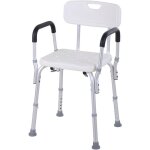 Homcom - chaise de douche sige de douche ergonomique hauteur rglable pieds antidrapants charge max. ...