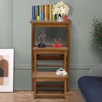 Chaise echelle echelle chaise tabouret echelle escabeau escabeau escabeau pliable 3 marches noyer