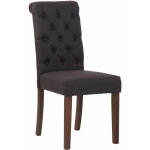 Clp - chaise �l�gante avec dossier haut avec diff�rentes boutons de tissu de couleurs colore : noir