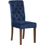 Clp - chaise �l�gante avec dossier haut avec boutons de velours diff�rentes couleurs colore : bleu