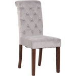 Clp - chaise de salle � manger lisburn avec pieds en bois de caoutchouc gris velours