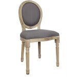 Chaise eleonor gris - lot de 2