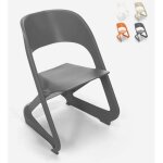 Chaise empilable de bars et f�tes et c�r�monies en plastique nest - gris
