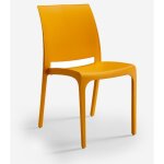 Chaise empilable pour bar restaurant jardin ext�rieur int�rieur volga bica - orange