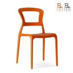 Chaises empilables design moderne restaurant bar et cuisine scab pepper
