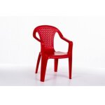 Chaise enfant rouge - parfaite pour le jardin et le balcon, jusqu' 35 kg