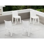 Dmora - chaise d'extrieur dmaldin, ensemble de 4 chaise de jardin, chaise pour table  manger, fauteuil ...