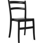 Clp - chaise de jardin empilable tiffany noir