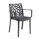 Chaise de fauteuil quipable dans des bars et restaurants en rsine extrieure internes avec un dossier ...