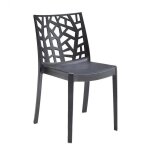 Chaise de fauteuil quipable dans des bars et restaurants en rsine extrieure internes avec un dossier ...