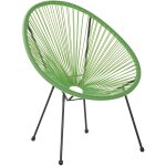 Chaise fauteuil type spaghetti en rotin pe vert et acier design original pour salon chambre terrasse ... Chaise fauteuil type spaghetti en rotin pe vert et acier design original pour salon chambre terrasse ...