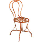 Chaise en fer forg 91x50x45 cm chaises  assise ronde chaises en fer antique chaises de jardin et terrasse ...